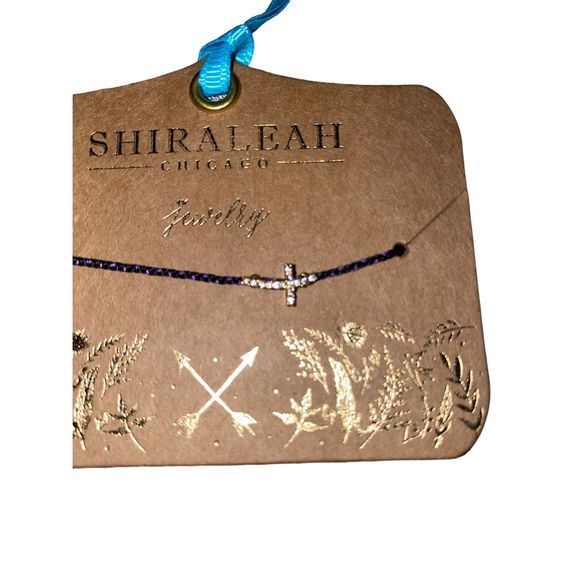 New Shiraleah Chicago Navy Mala Cross Bracelet - Picture 2 of 4